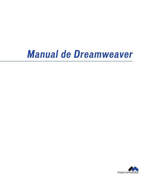 dreamweaver manual pdf.